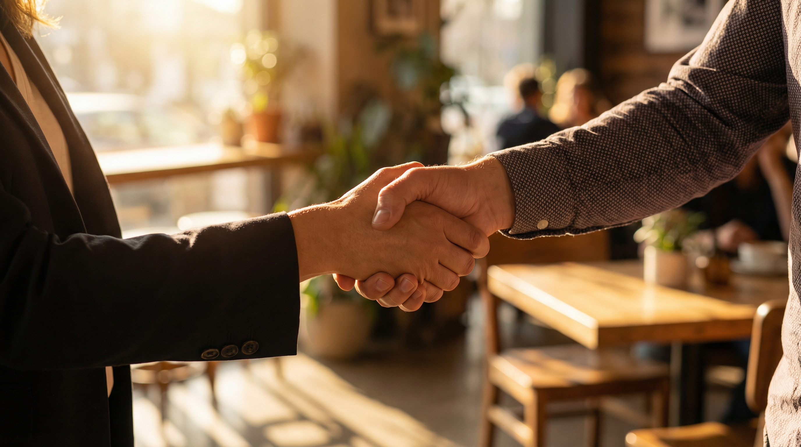 Business handshake representing trust and partnership